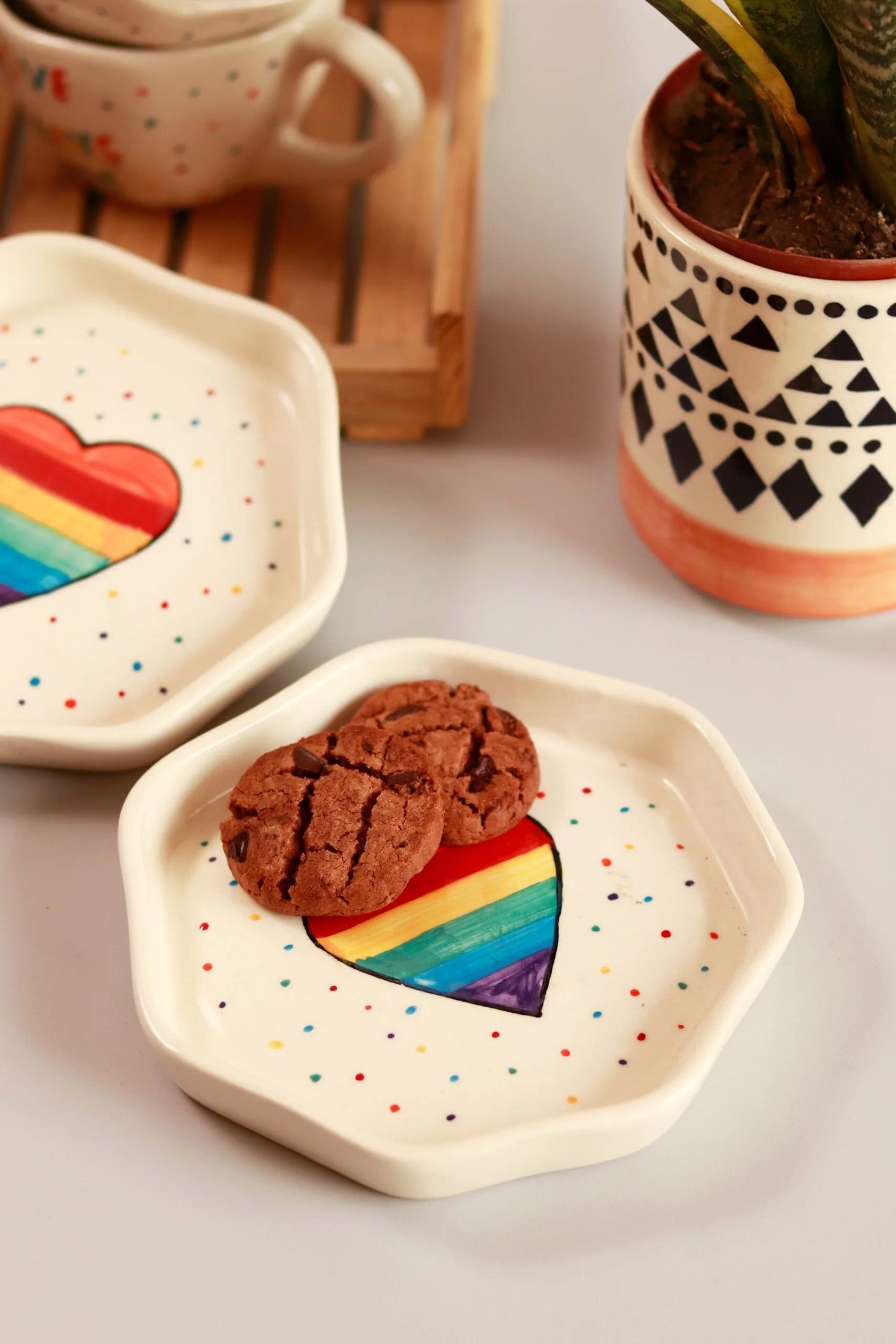 Rainbow Heart Plate