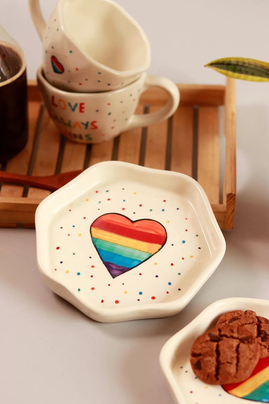 Rainbow Heart Plate