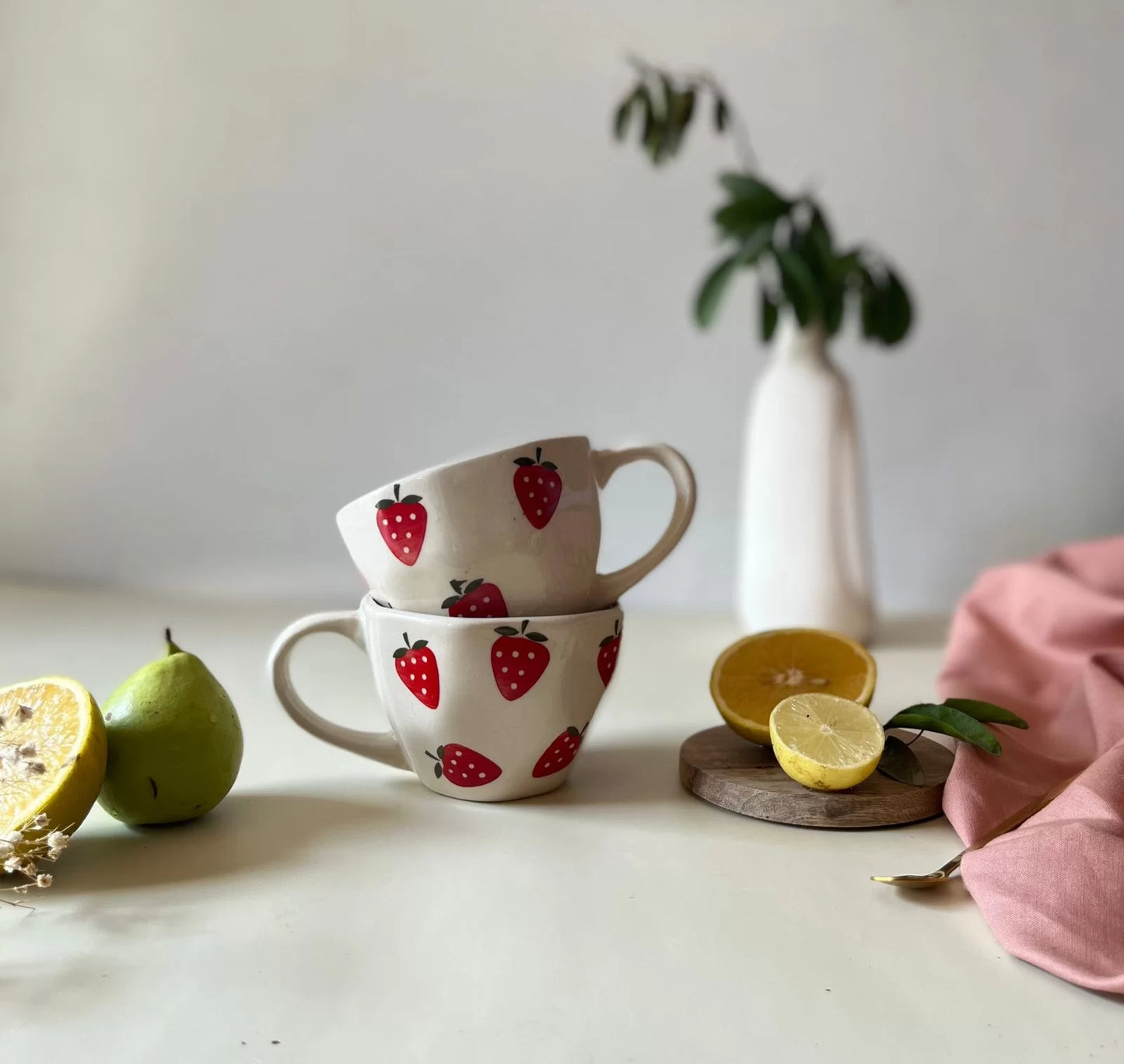 Red checks and strawberries combo
