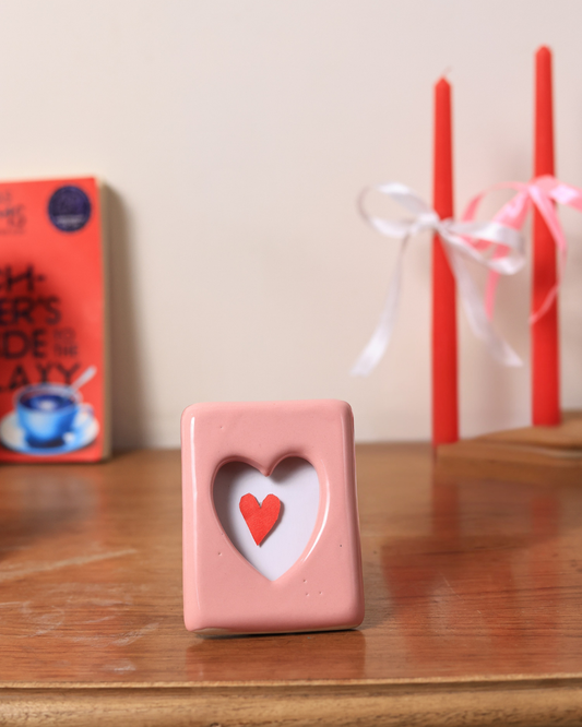 Cute Polaroid Ceramic Photo Frame- Pink