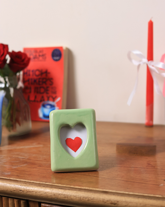 Cute Polaroid Ceramic Photo Frame- Green