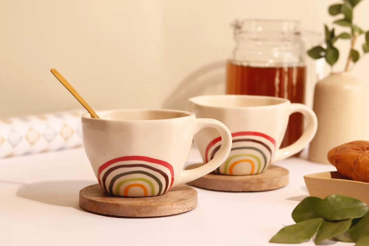 Hand Painted Bohemian Cups- Rainboho