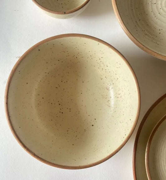 Brown border Serving Bowl