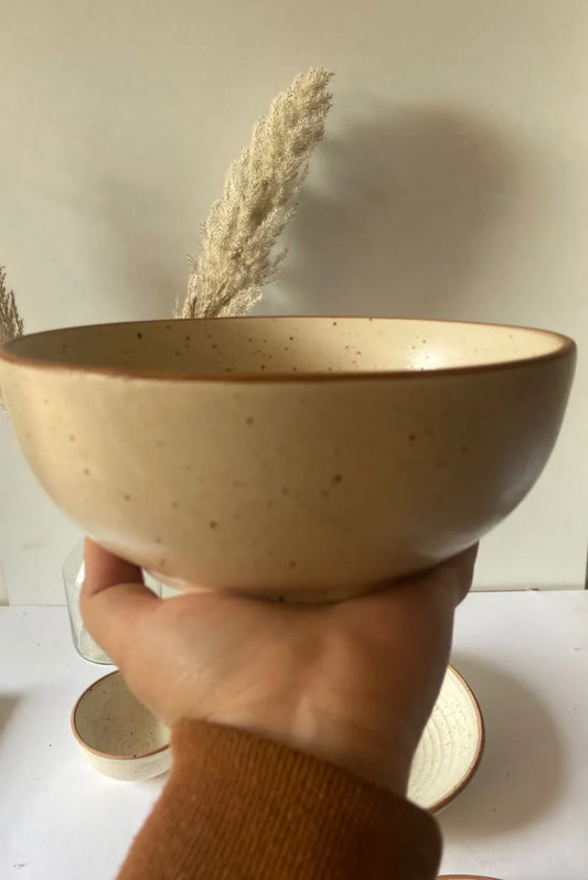Brown border Serving Bowl