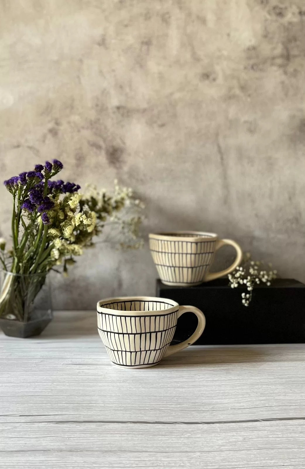 Hand Painted Bohemian Cups- Bricks