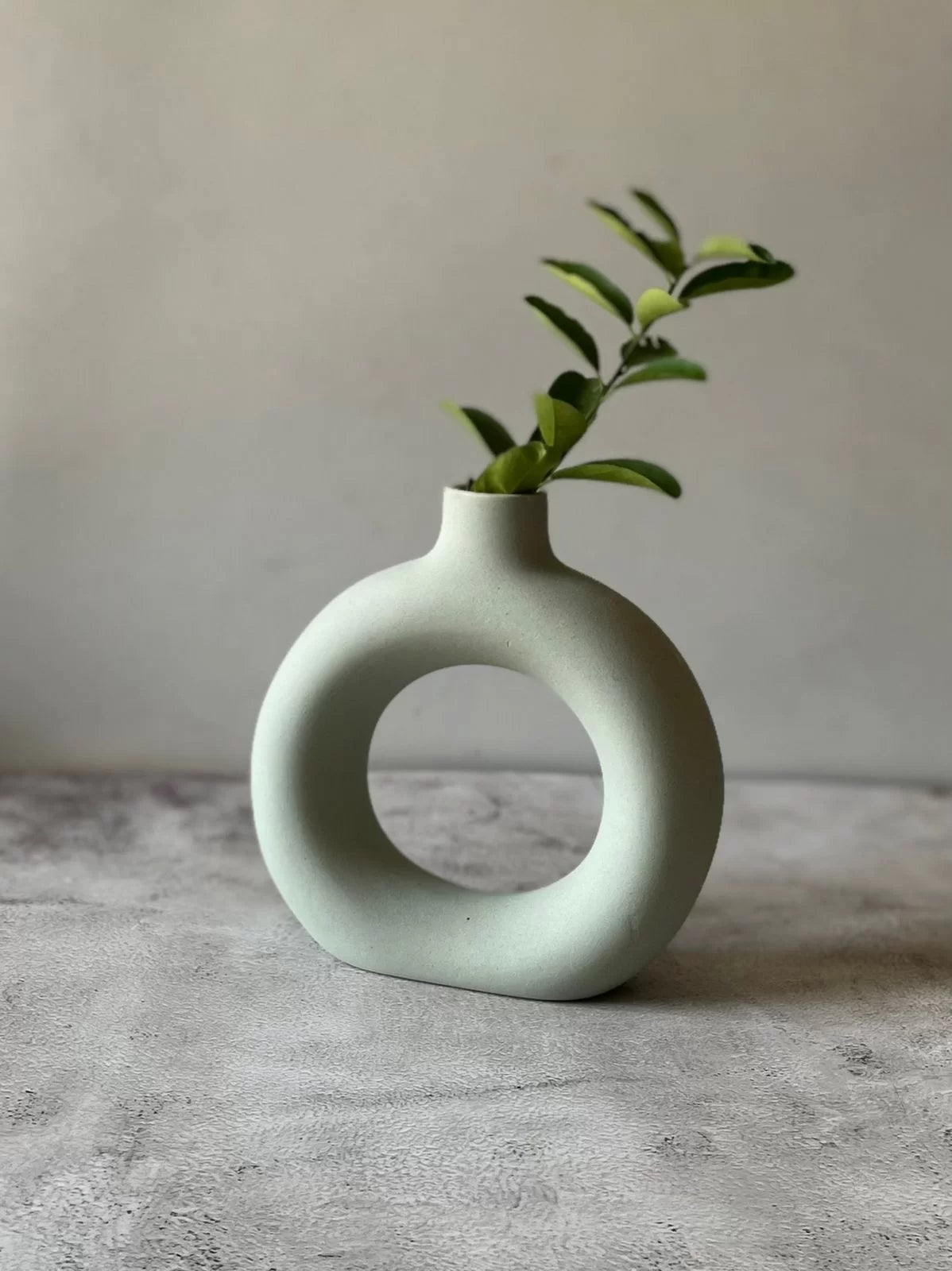 Mint Donut Vase