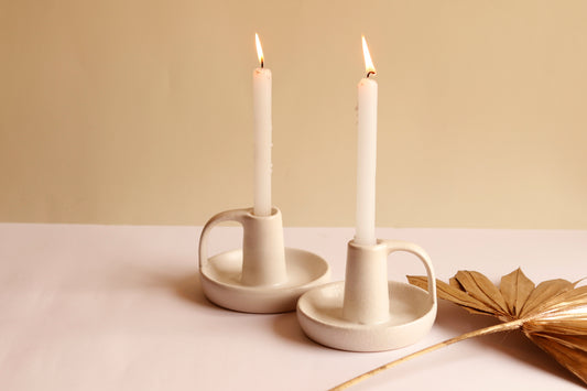 Classic White Candle Holder