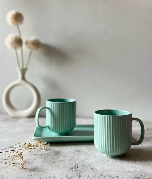 Subtle Mug-Platter Set (mint)