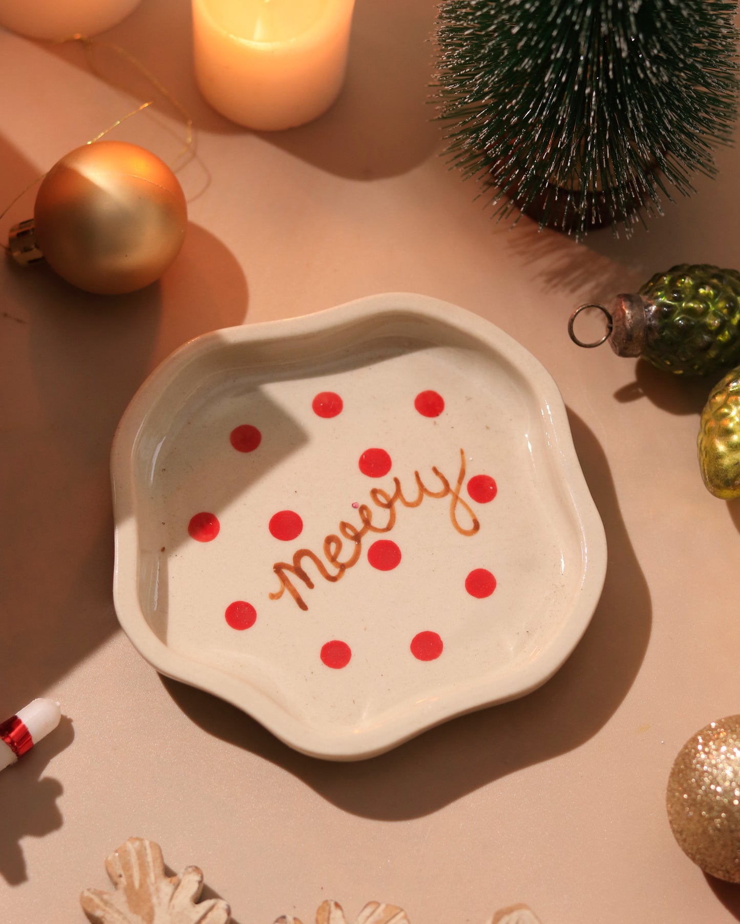 Christmas Dessert Plate 'Merry'