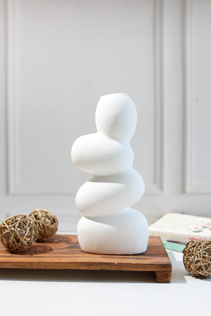 Pebble/Stone Vase (White)