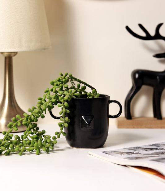 Abstract Boho Planter (Black)