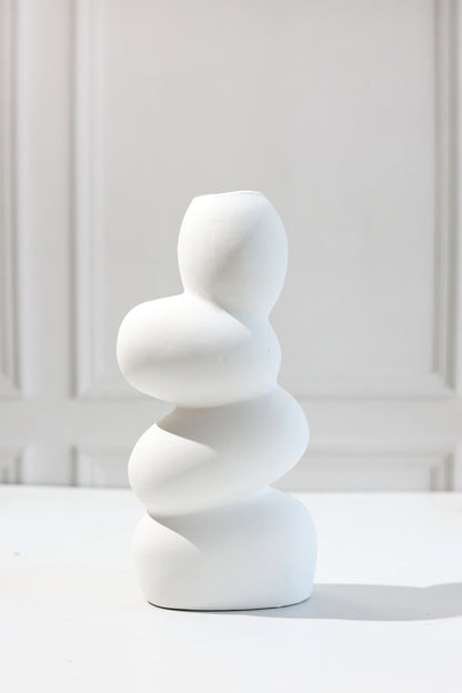 Pebble/Stone Vase (White)