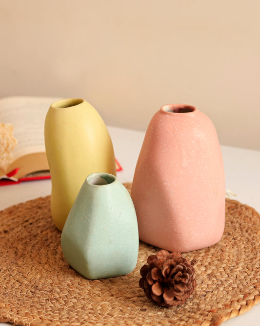 Pastel Stone Vase (set of 3)