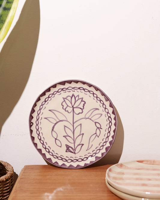 Purple Petal Snack Plate