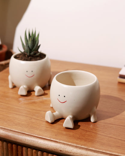 Cute Face Sitting Planter