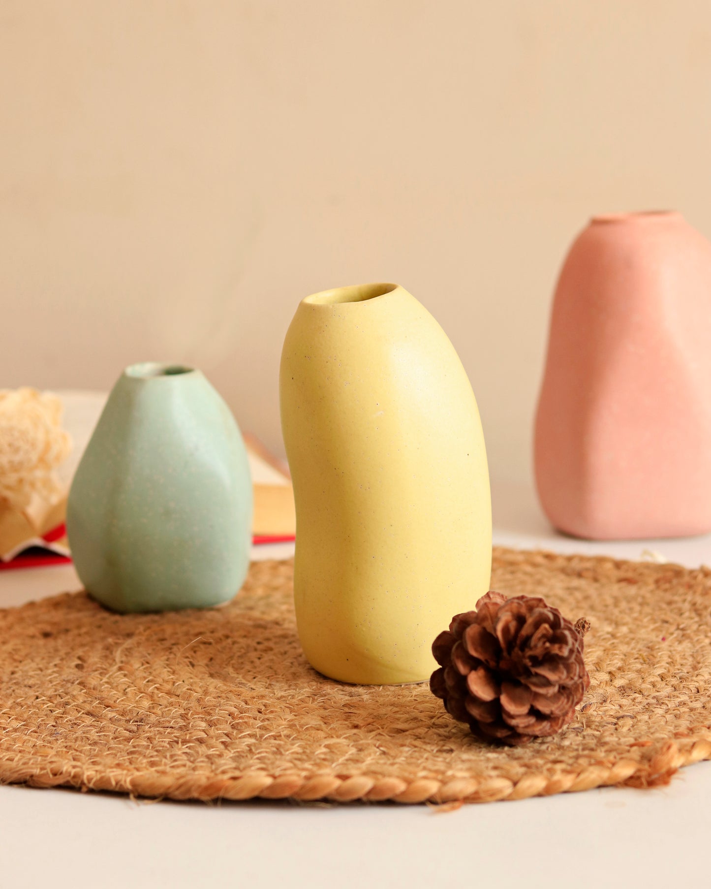 Pastel Stone Vase (set of 3)