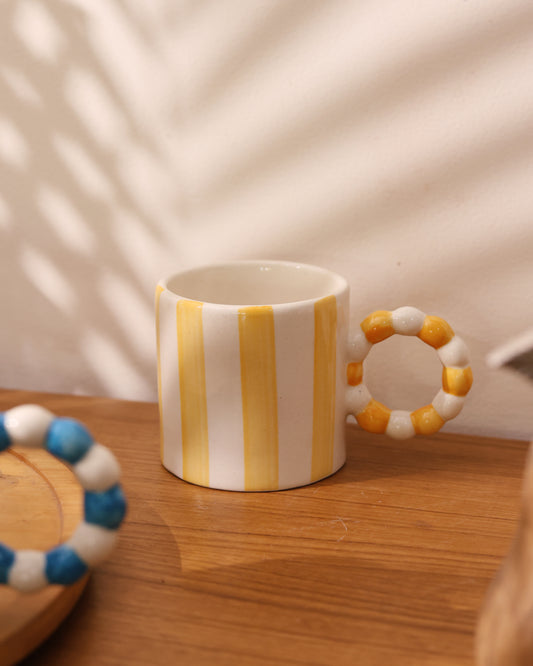 Striped Mug- Yellow