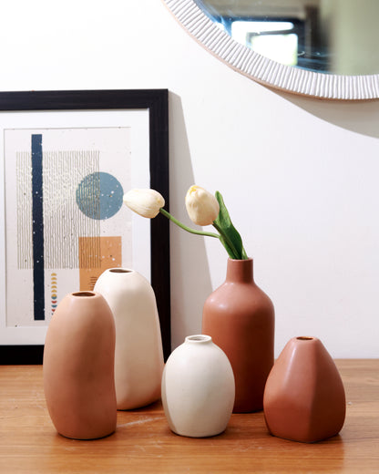 Set of 5 Earthy Vases