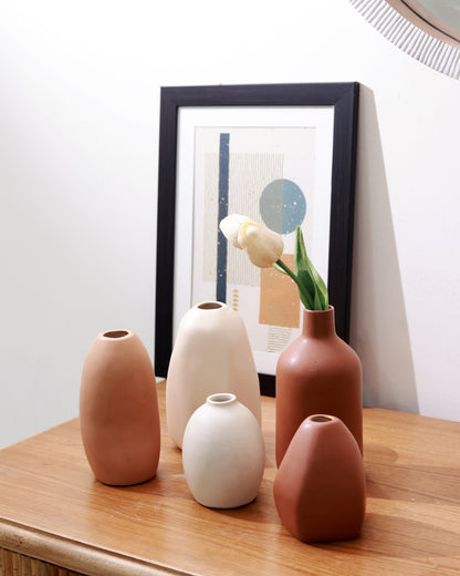 Set of 5 Earthy Vases