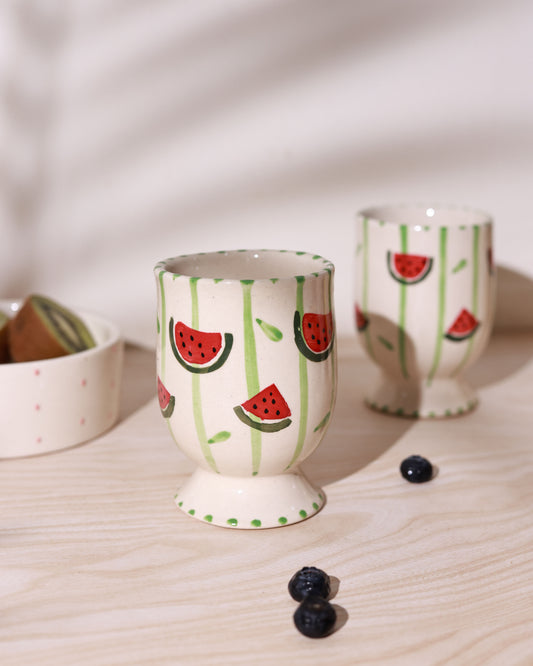 Watermelon Whimsy Ceramic Glass