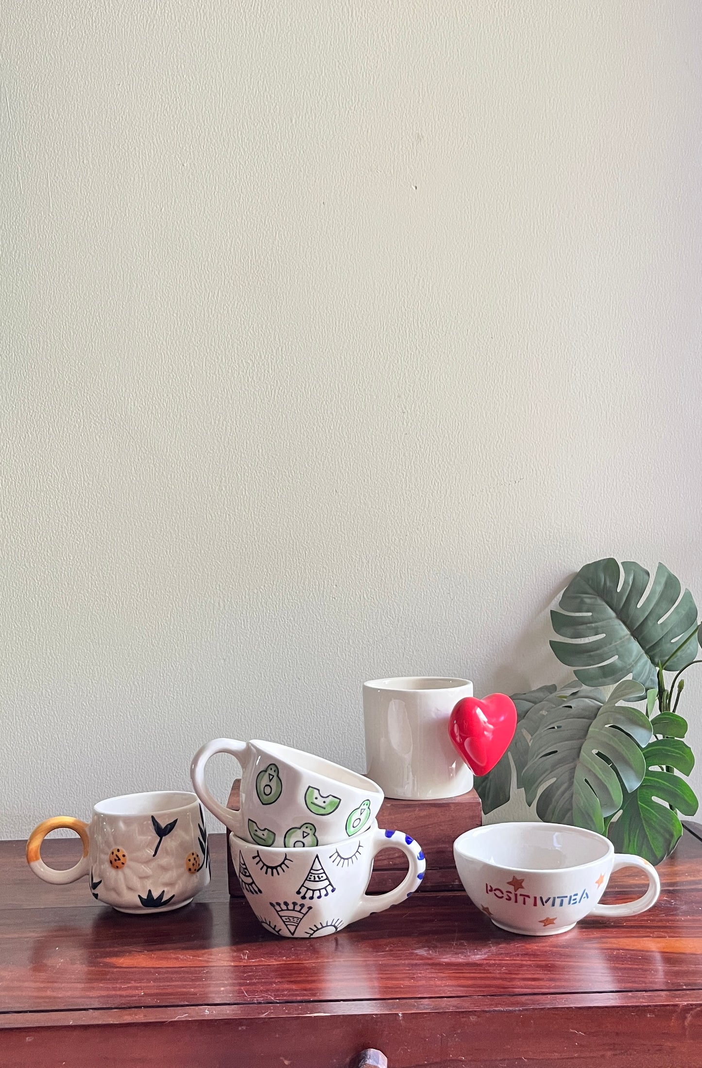 Set of 5 Mismatched Mugs