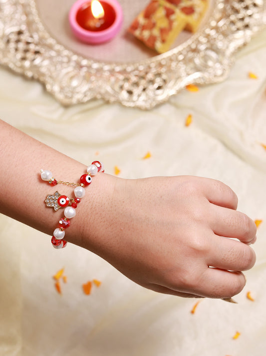 Evil Eye Charm Bracelet (Red)
