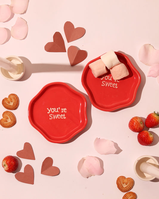 Valentine's Dessert Plate- You're Sweet