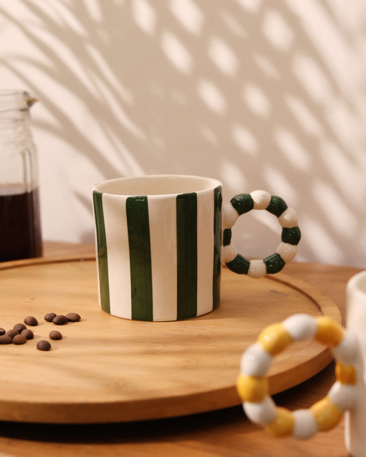 Striped Mug- Green