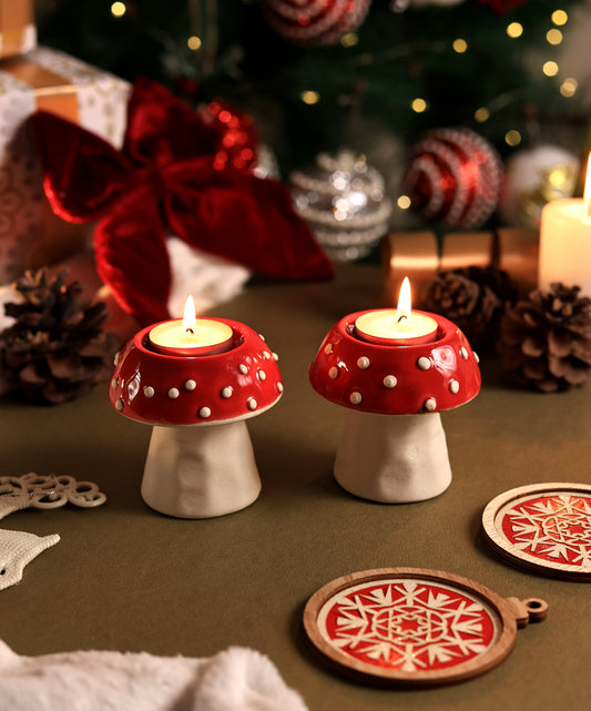 Cute Mushroom Tealight Holder