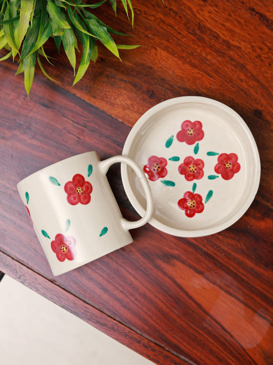 Red Flower Breakfast Set