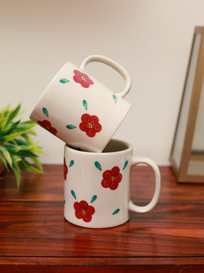 Red Flower Mug