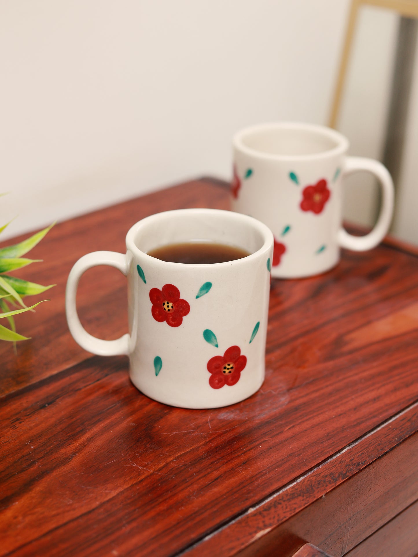 Red Flower Mug