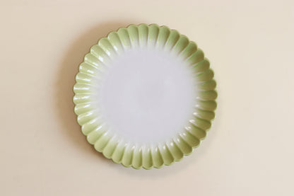 Green-White Plate and Mug Combo