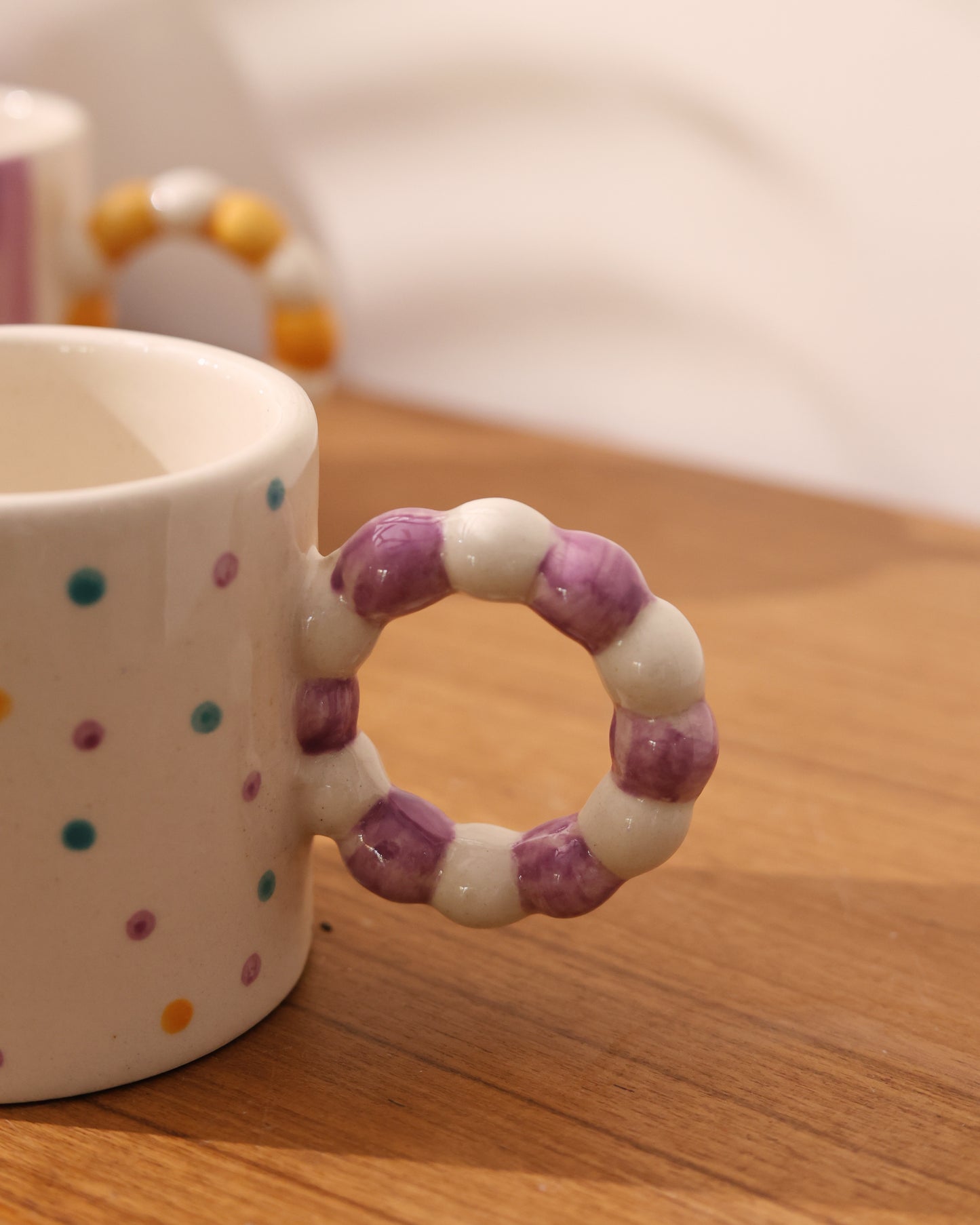 Candy Floss Mug- Polka(Purple)