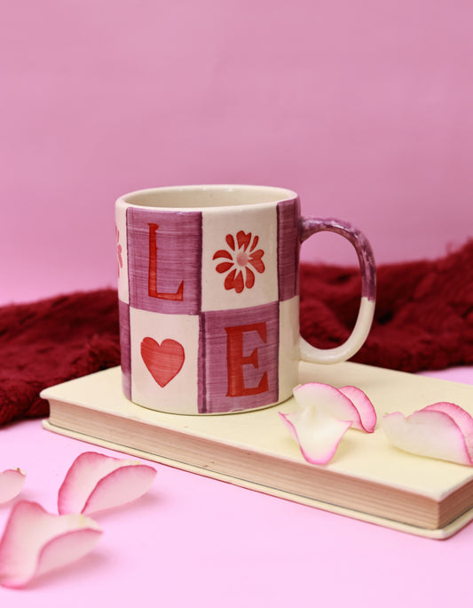 Handpainted LOVE Mug