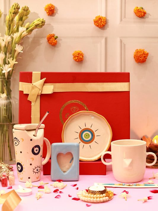 Nazar & Love Rakhi Hamper