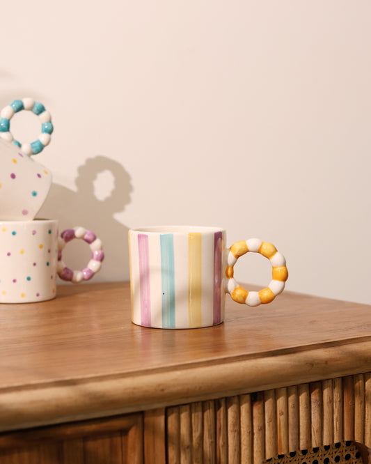 Candy Floss Mug- Stripes