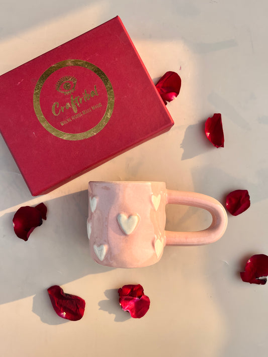 3d Pink Heart Mug Gift Hamper