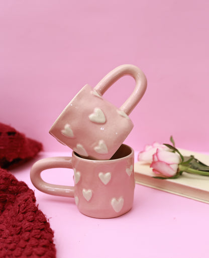 3d Pink Heart Mug