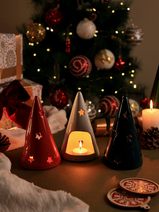 Christmas Cone Candle Holder- Set of 3