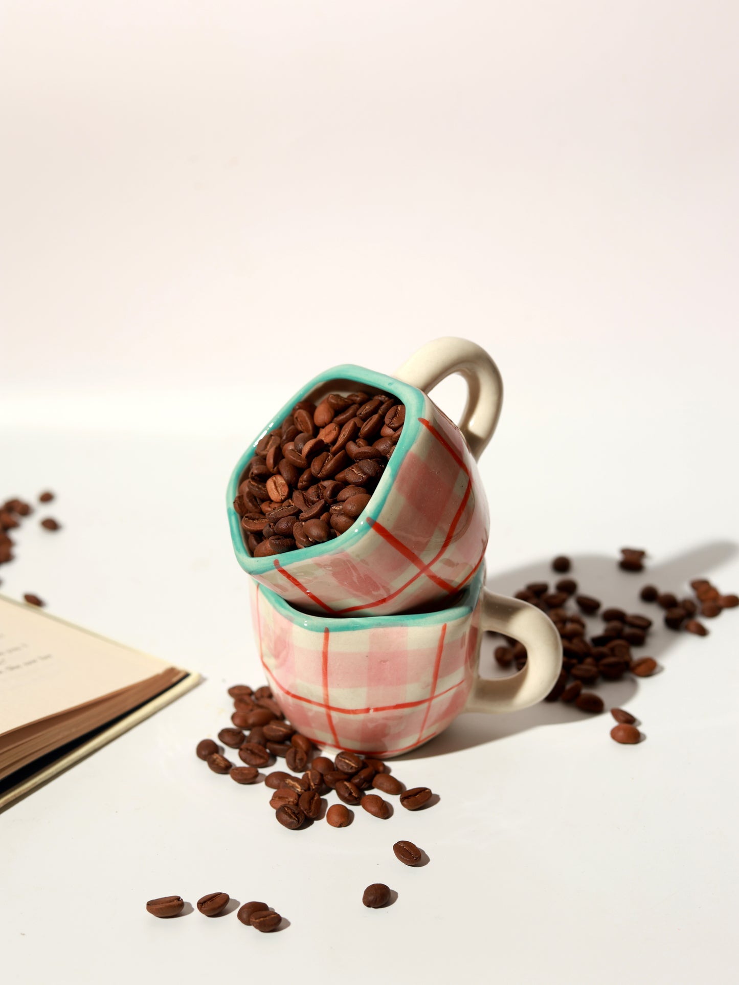 Pink Checkmate Cup & Saucer Set