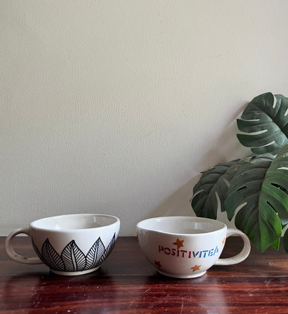 POSITIVITEA & Monochrome Botanicals Cappuccino Cup Combo