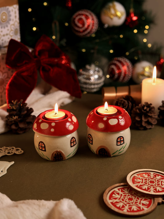 Handpainted House Tealight Holder