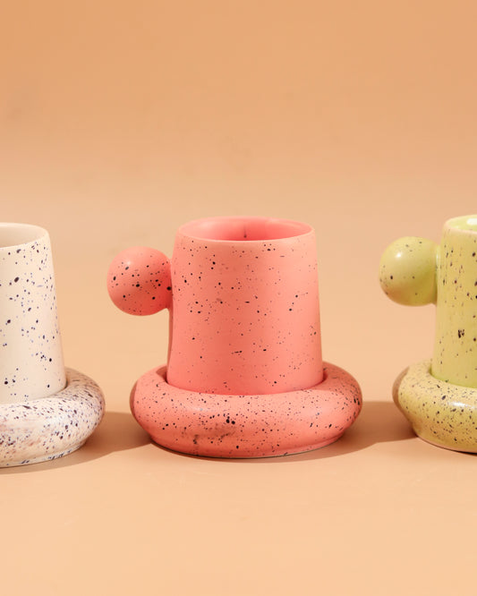 Knob Handle Cup and Saucer