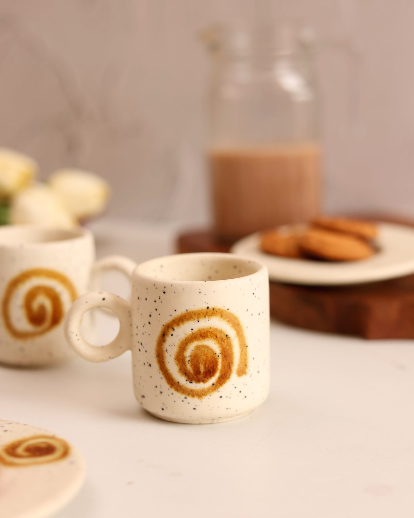 Caramel Espresso Cup and Saucer Set