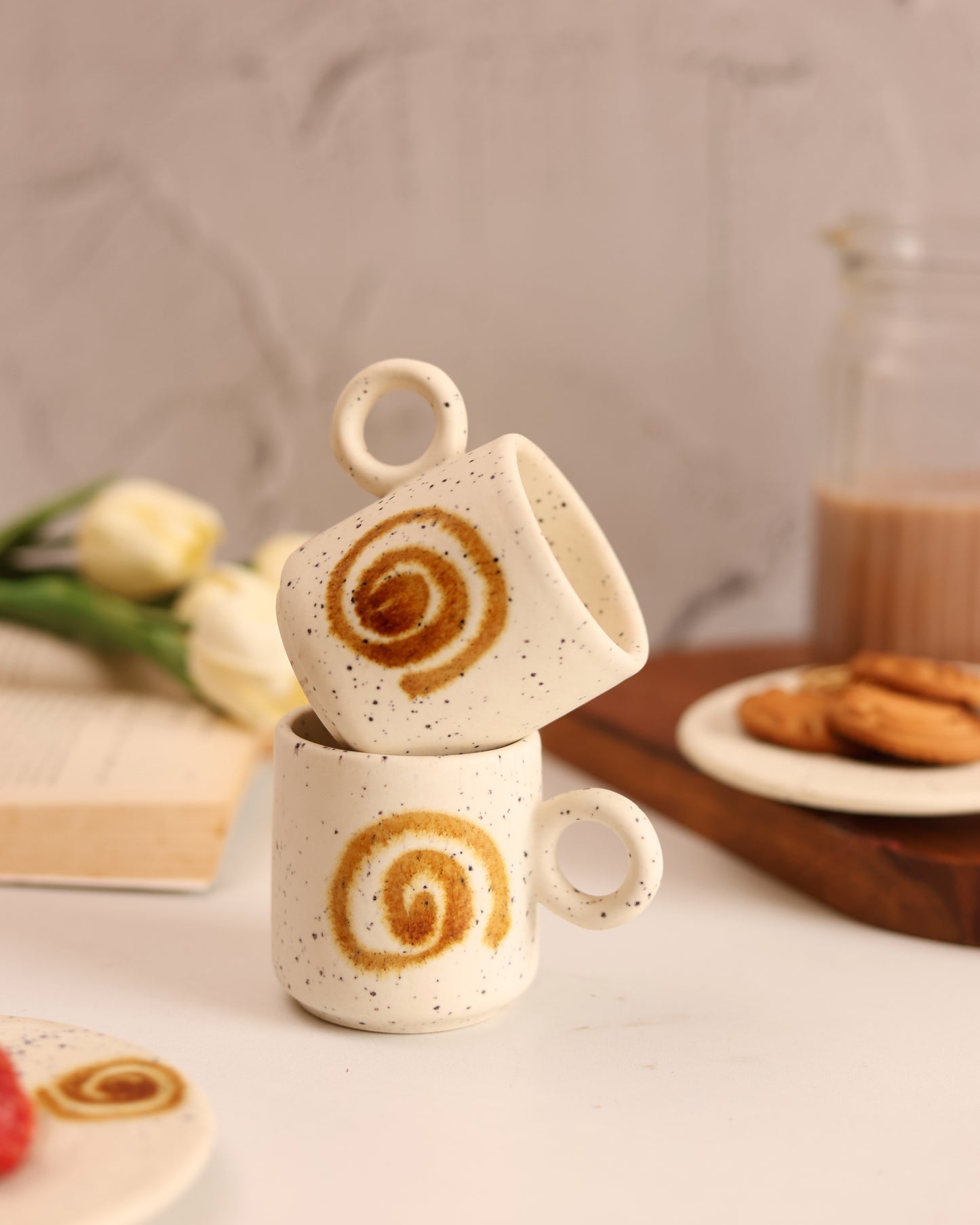 Caramel Espresso Cup and Saucer Set