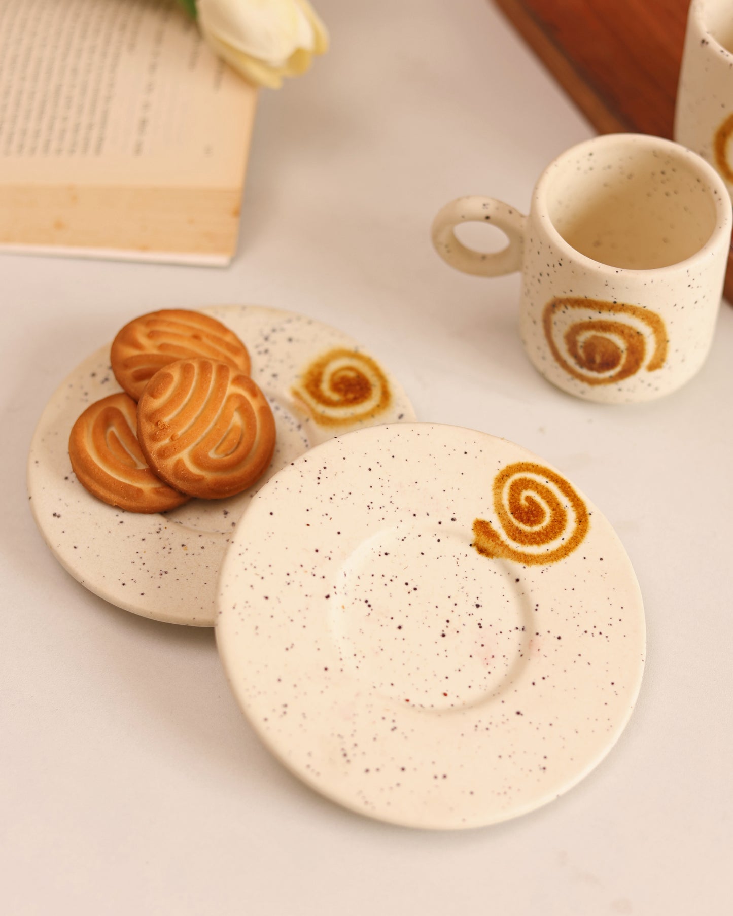 Caramel Espresso Cup and Saucer Set