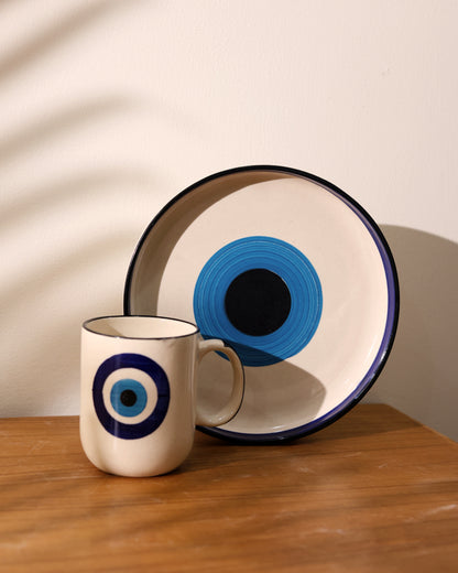 Evil Eye Mug and Platter Combo