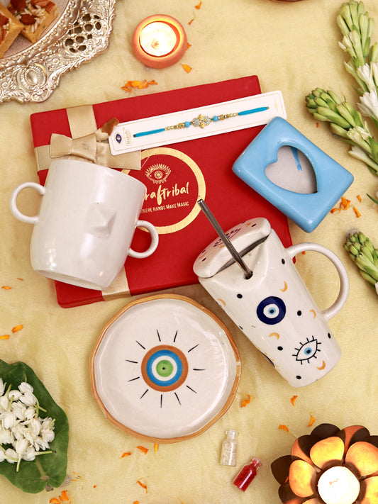 Nazar & Love Rakhi Hamper
