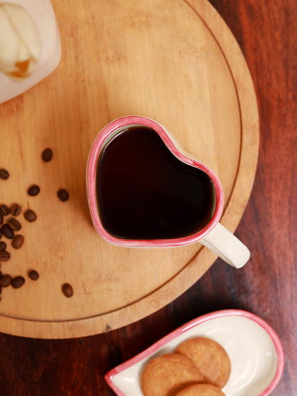 Pinteresty Heart Shaped Mug & Plate Combo